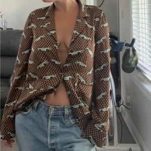 Medium vintage car I’ll blouse